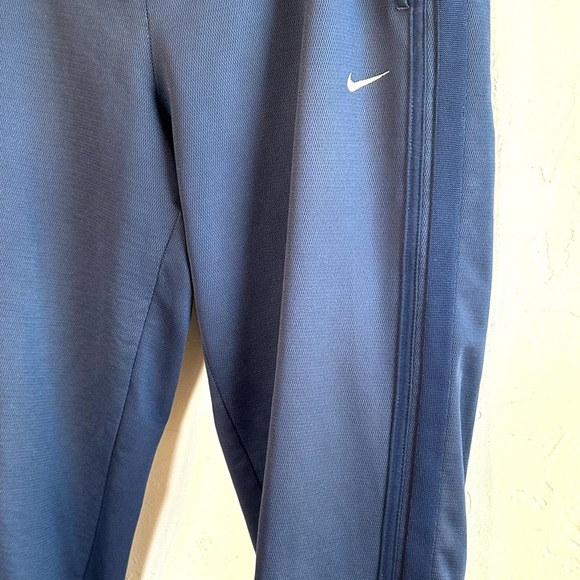 Nike Men's Navy Blue Sport Stripe Ankle Zip Athliesure Activewear Joggers Sz Lg - Picture 4 of 9